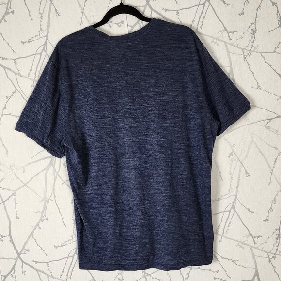 Icebreaker Navy RV Camper Print 87% Wool Short Sleeve T-Shirt - Picture 3 of 5